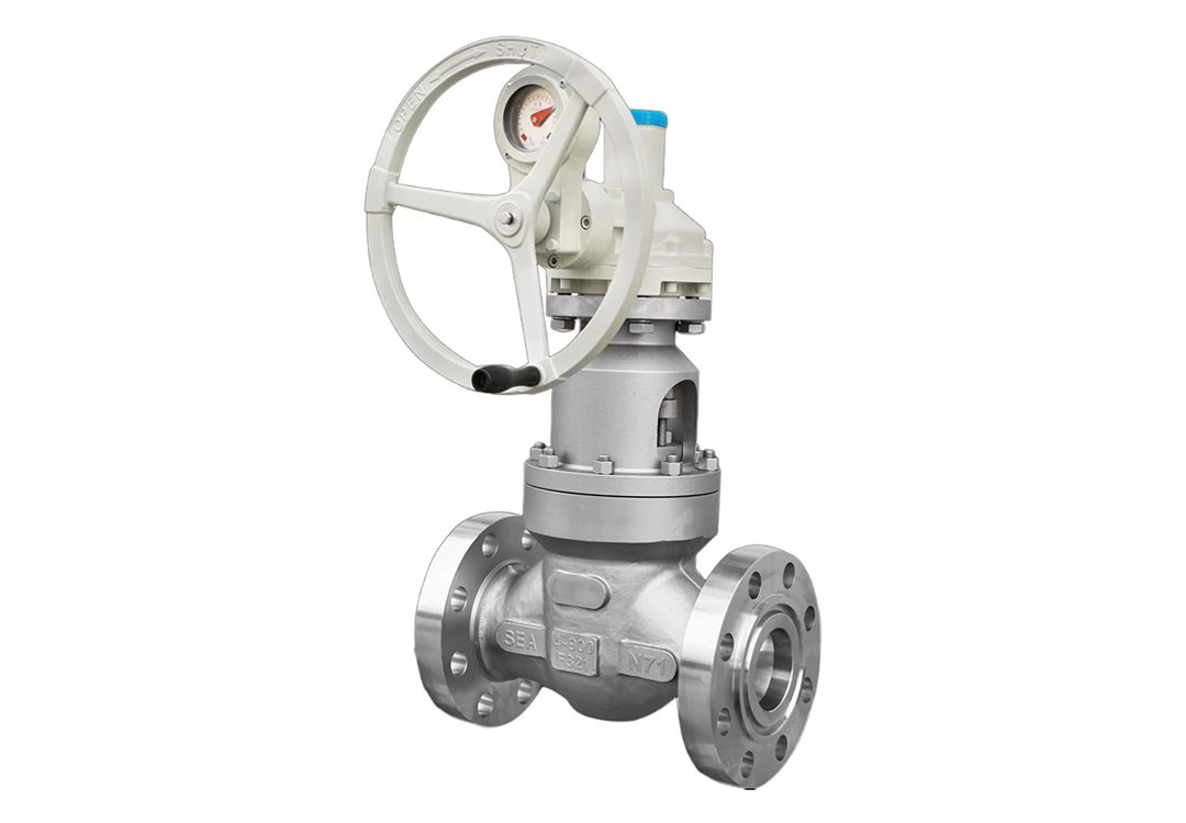 Worm Gear Self-Sealing High-Pressure Cast Stainless Steel Flanged Gate Valve