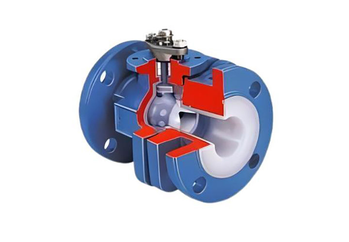 Internal Structure of Floating PTFE-Lined Ball Valve